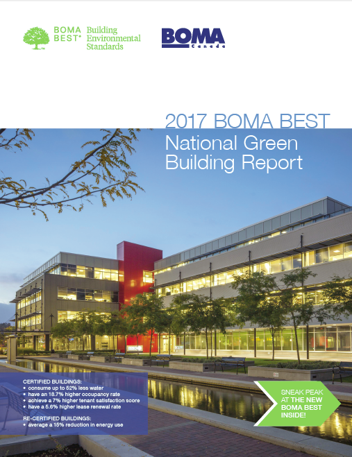 BOMA BEST - The cover of the 2017 BOMA BEST natural stone building report.