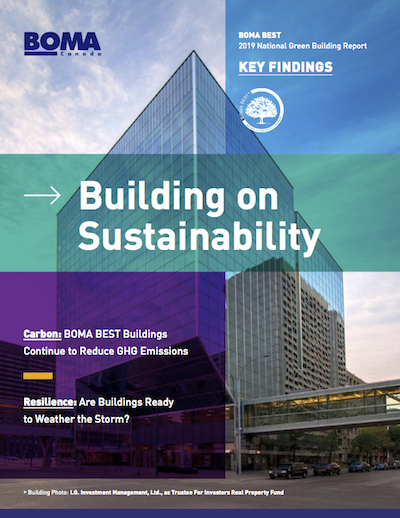 BOMA BEST - Boma building focusing on sustainability, as highlighted in the 2019 BOMA BEST program and National Green Building Report.