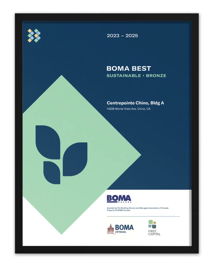 BOMA BEST - A framed poster featuring the BOMA BEST logo.