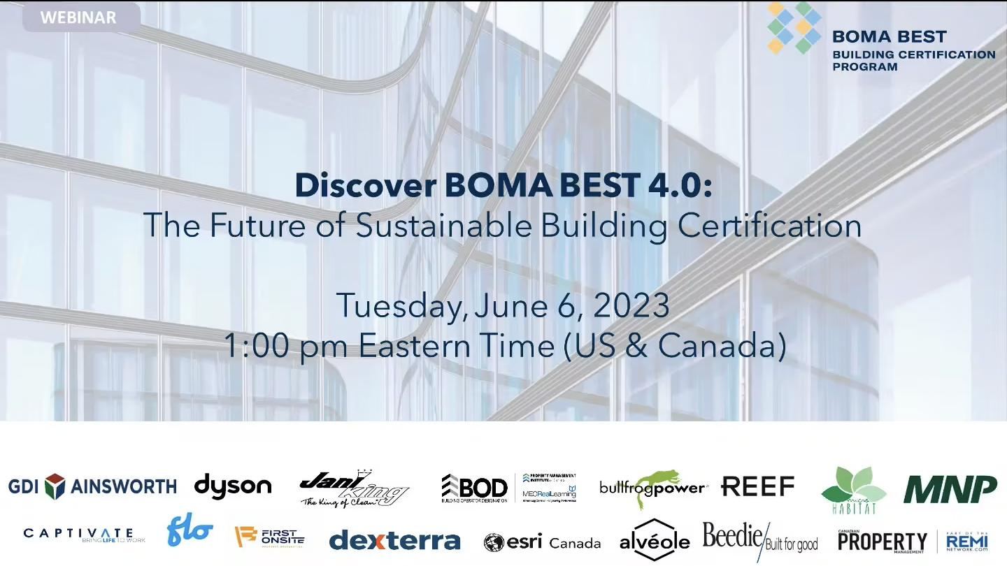 BOMA BEST - Discover BOMA BEST 4.0, the future of Sustainable Building Certification.